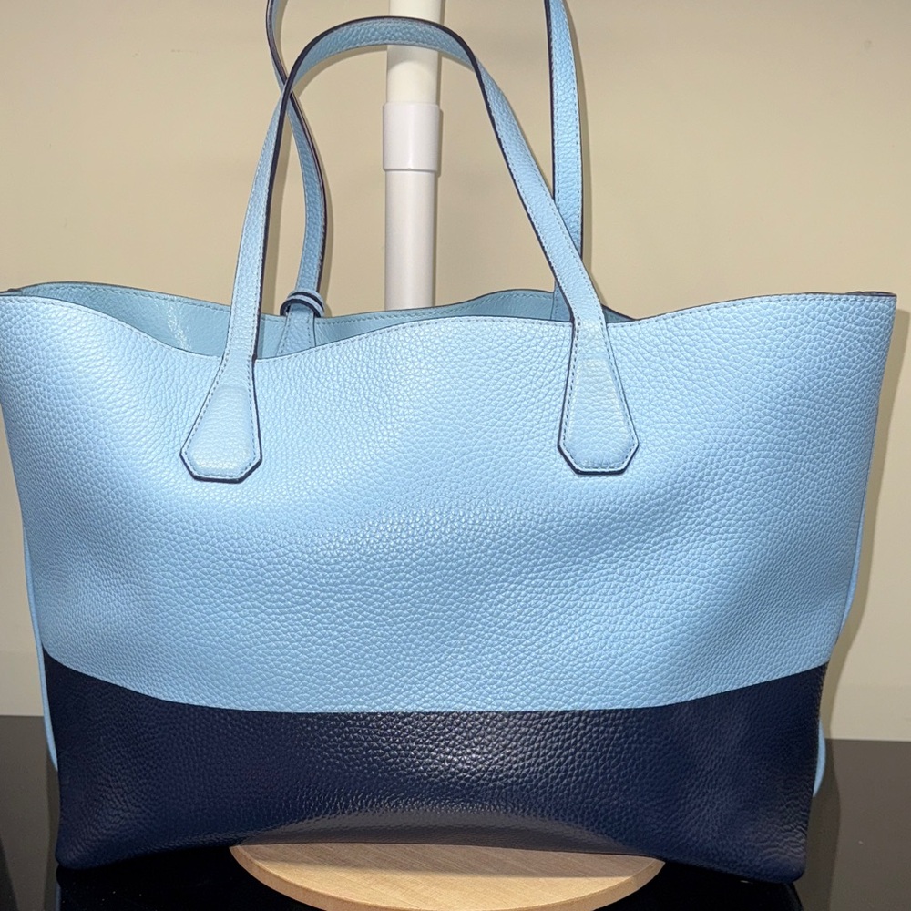 Tory Burch Light Blue and Navy Tote - Picture 6 of 16